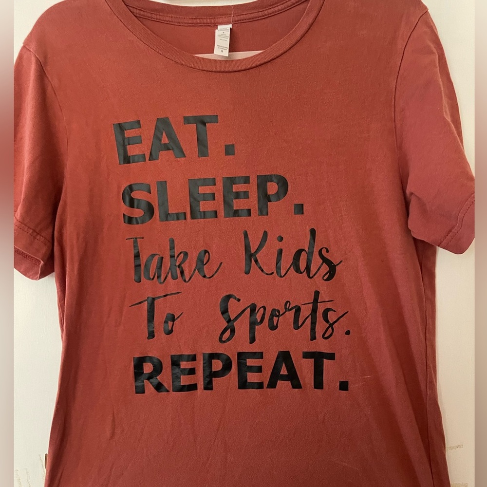 Cotton Tee-Shirt, Rusty Orange color, Size Medium